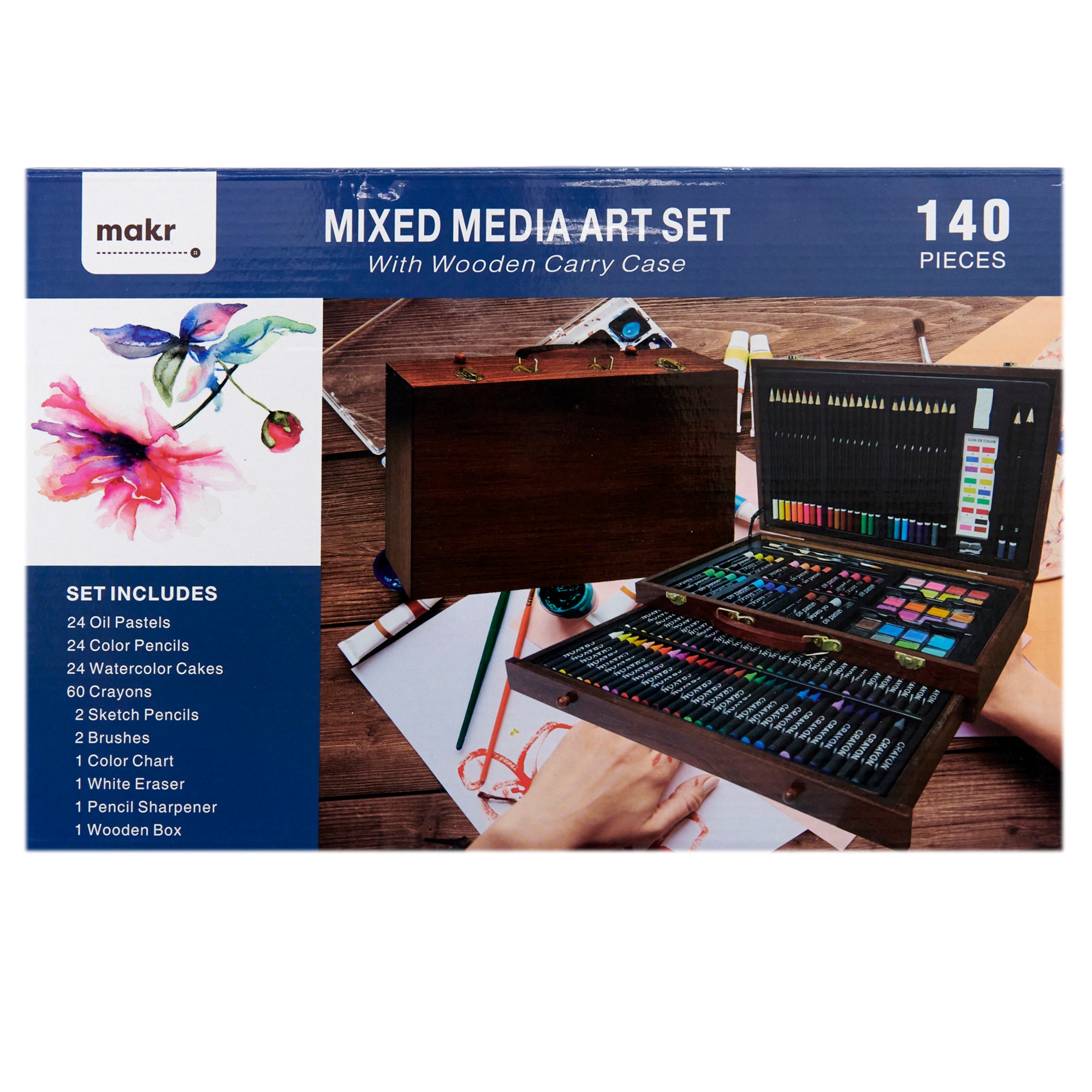 Makr Mixed Media Art Set With Cary Case,140pce – Lincraft New Zealand