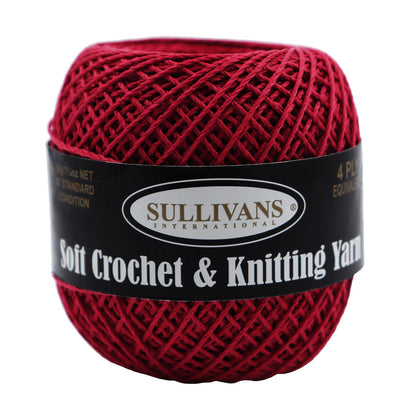 Sullivans Soft 4ply Crochet and Knitting Yarn, 50g Polyester Yarn
