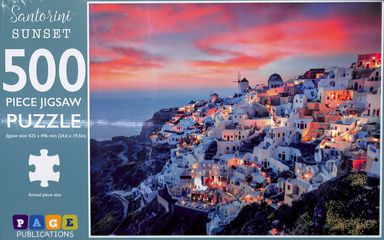Santorini Sunset Jigsaw Puzzle, 500-Piece