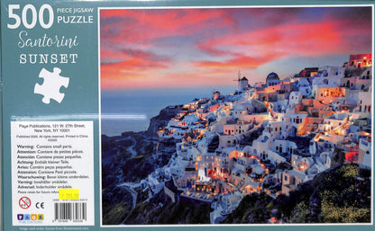 Santorini Sunset Jigsaw Puzzle, 500-Piece