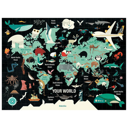 1000-Piece Jigsaw Puzzle, Your World Family Puzzle- 27x20in