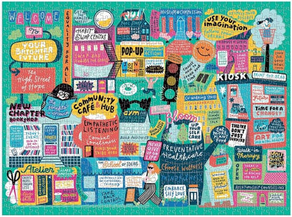 1000-Piece Jigsaw Puzzle, The High Street of Hope- 27x20cm