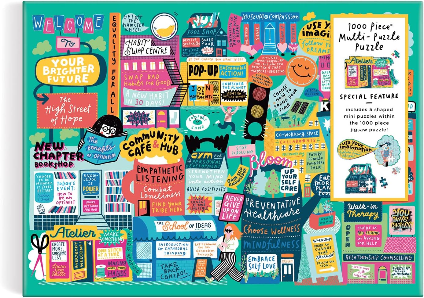 1000-Piece Jigsaw Puzzle, The High Street of Hope- 27x20cm