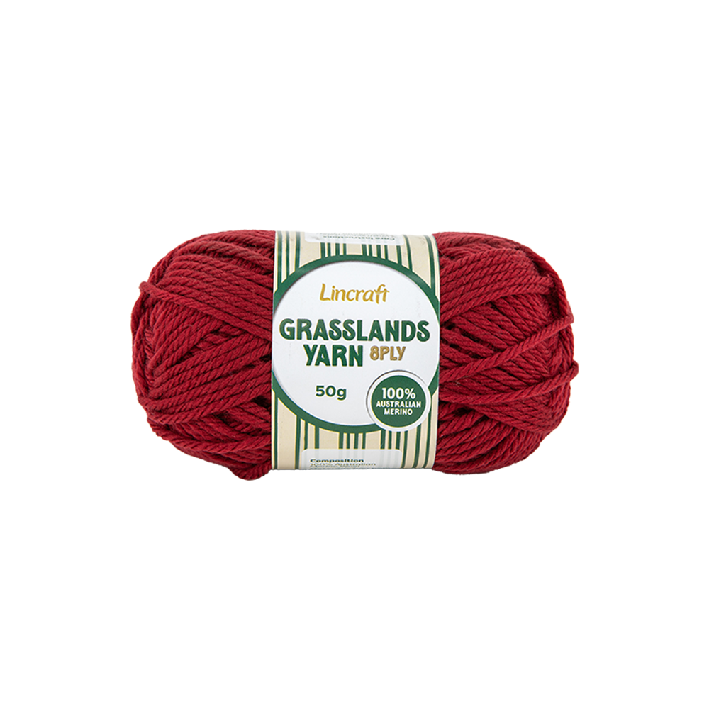 Lincraft Grasslands Crochet & Knitting Yarn 8ply, 50g Merino Wool Yarn