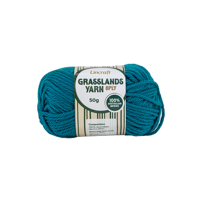 Lincraft Grasslands Crochet & Knitting Yarn 8ply, 50g Merino Wool Yarn