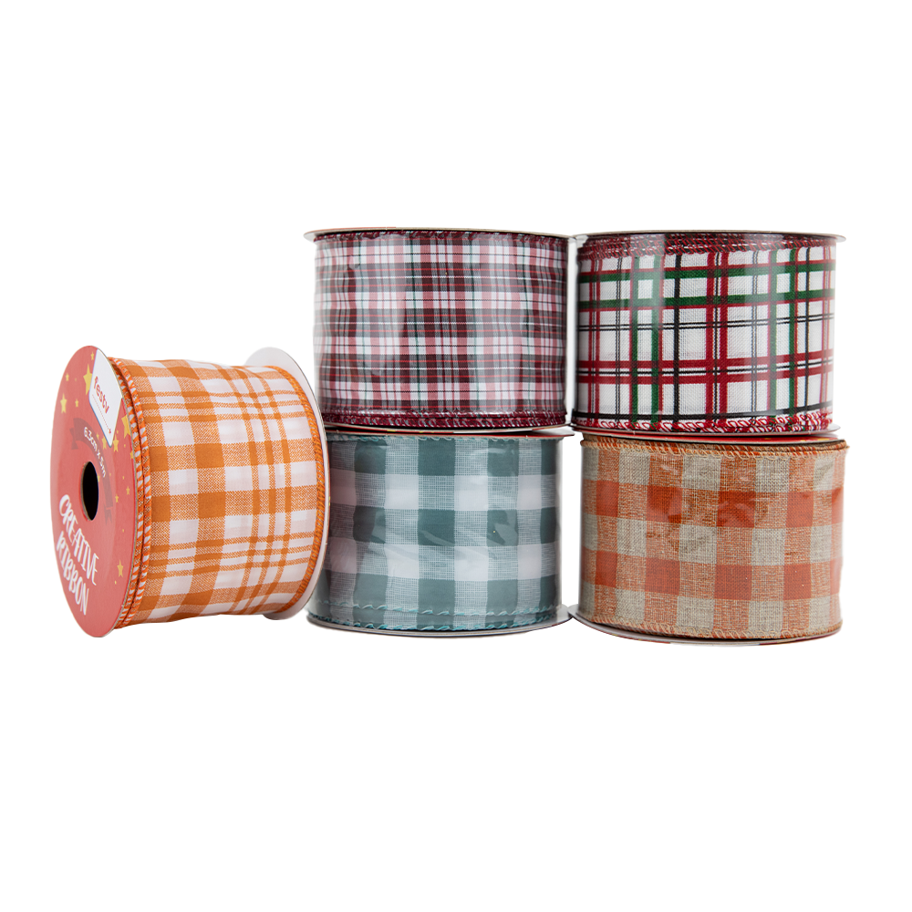 Christmas Ribbon Roll Assorted Designs- 5mx6.3cm