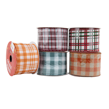 Christmas Ribbon Roll Assorted Designs- 5mx6.3cm