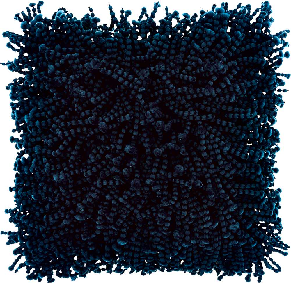 Mina Victory Shaggy Cushion, Navy- 50.8cmx50.8cm