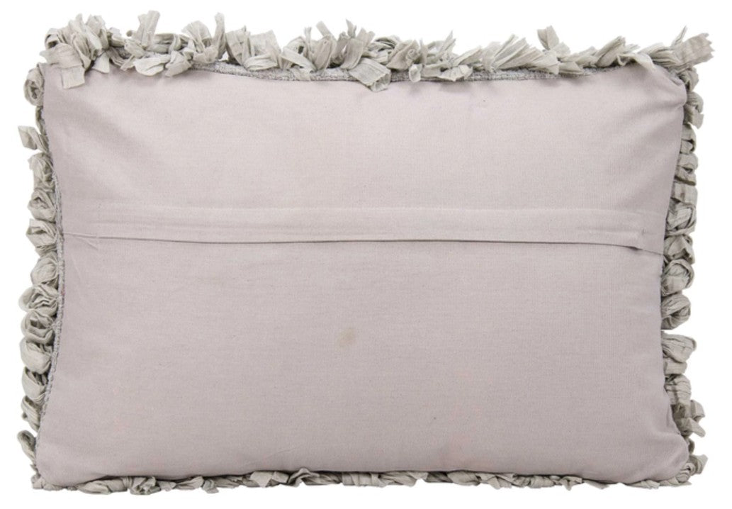 Mina Victory Shaggy Cushion, Silver- 50.8cmx50.8cm