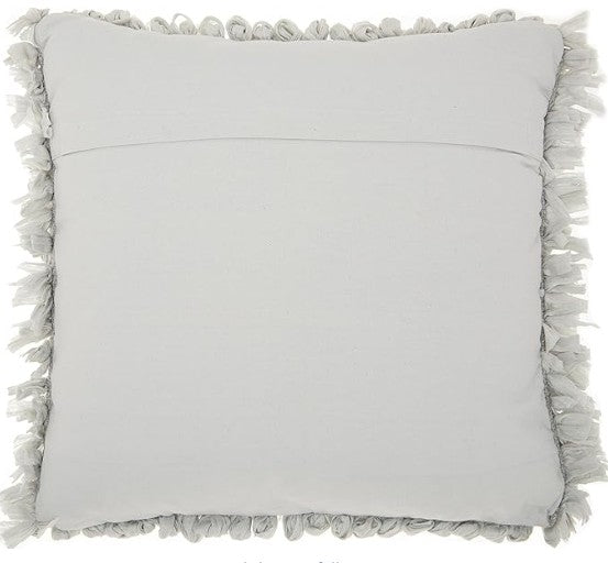 Mina Victory Shaggy Cushion, Silver- 50.8cmx50.8cm