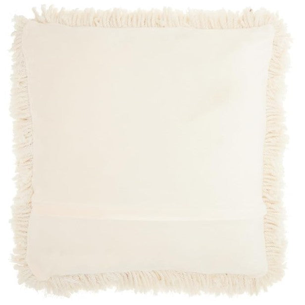 Mina Victory Shaggy Cushion, Cream- 50.8cmx50.8cm