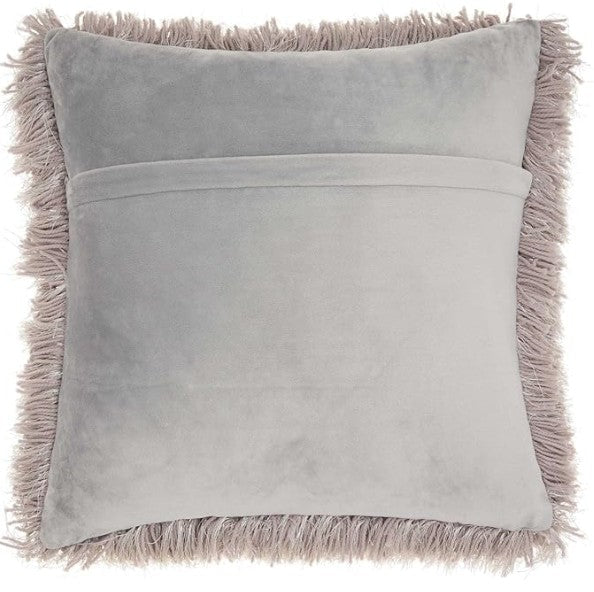 Mina Victory Shaggy Cushion, Light Grey- 50.8cmx50.8cm