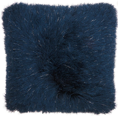Mina Victory Shaggy Cushion, Navy- 50.8cmx50.8cm
