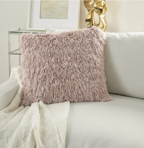 Mina Victory Shaggy Cushion, Blush- 50.8cmx50.8cm
