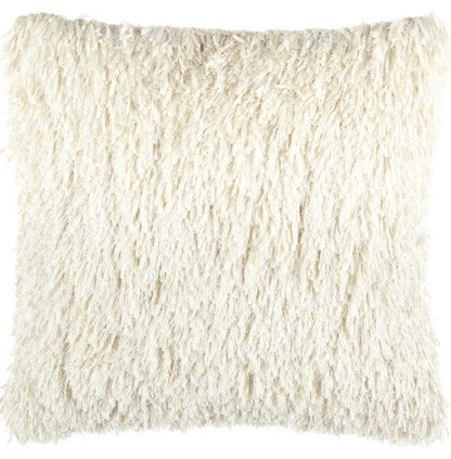 Mina Victory Shaggy Cushion, Ivory- 50.8cmx50.8cm