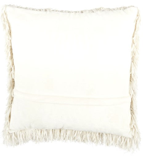Mina Victory Shaggy Cushion, Ivory- 50.8cmx50.8cm