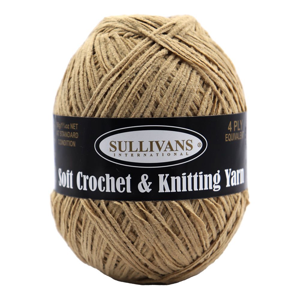 Soft Crochet & Knitting Yarn, 50g Acrylic Chenille Yarn