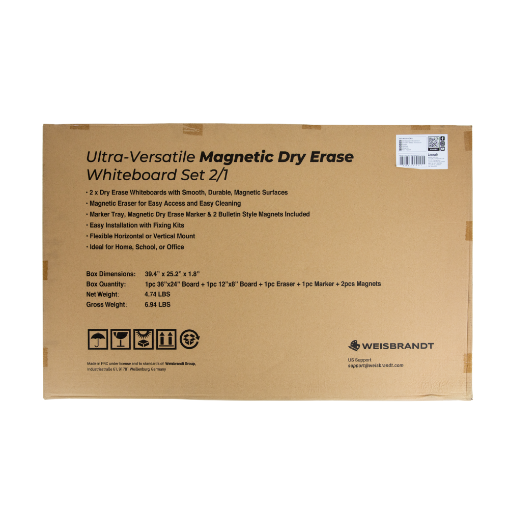 Magnetic Dry Erase Whiteboard Set- 60x90cm