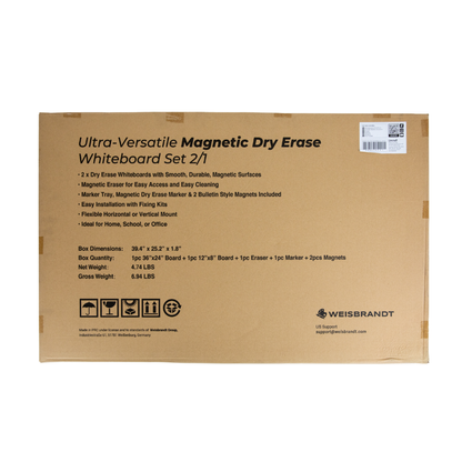 Magnetic Dry Erase Whiteboard Set- 60x90cm