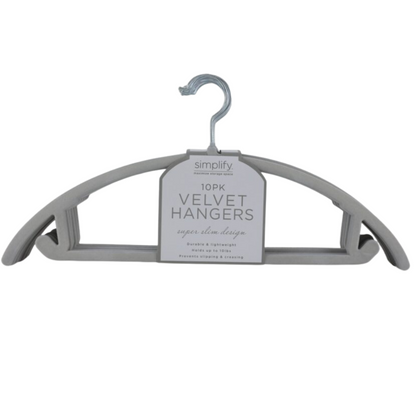 Velvet Hangers 10pk, Assorted