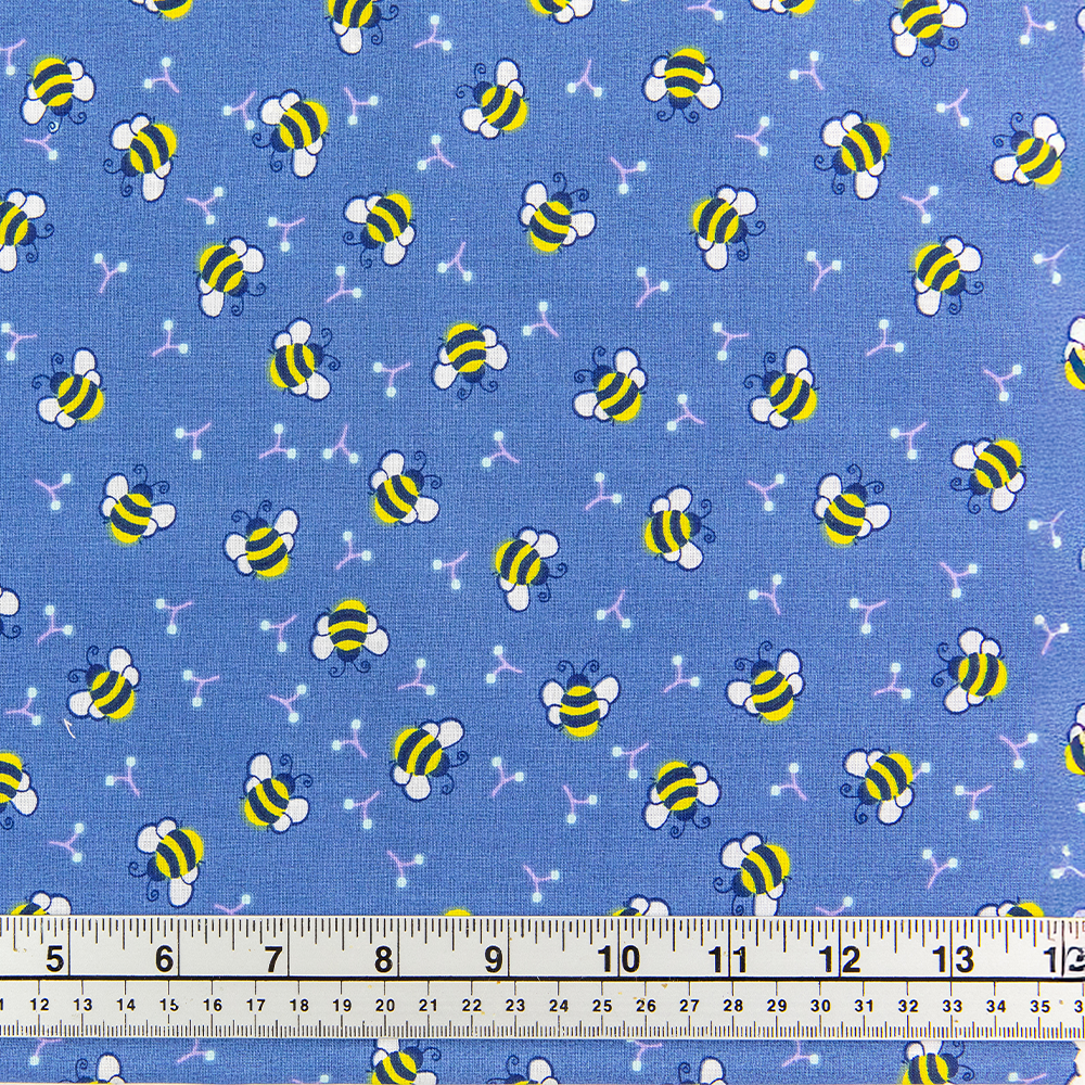 Print Craft & Quilting Fabric, Bee- Width 112cm