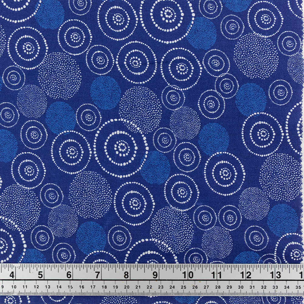 Print Craft & Quilting Fabric, Dotted Circles- Width 112cm