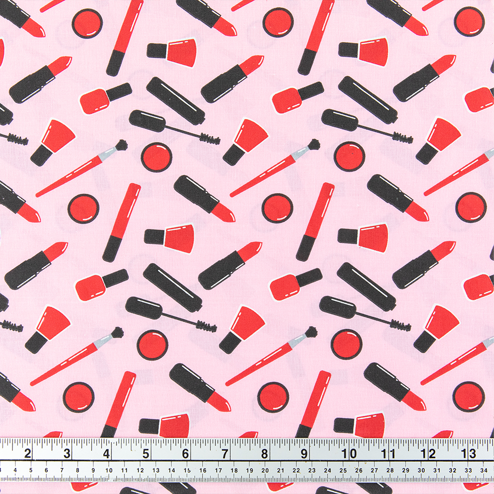 Print Craft & Quilting Fabric, Glam Makeup- Width 112cm