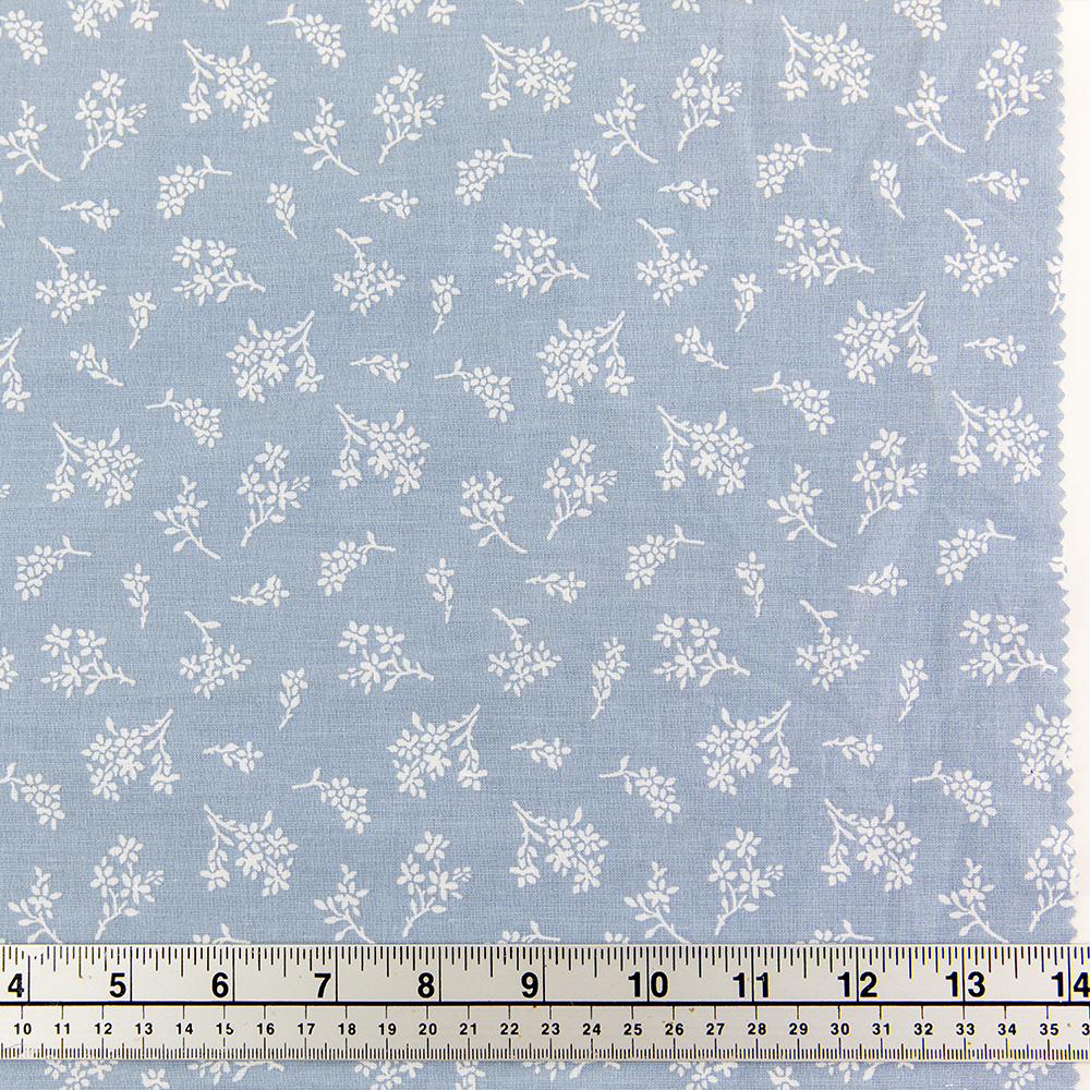 Print Craft & Quilting Fabric, Ditsy Bouquet Blue- Width 112cm