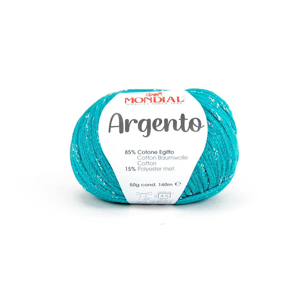 Argento Crochet & Knitting Yarn, 50g Egyptian Cotton Polyester Blend Yarn