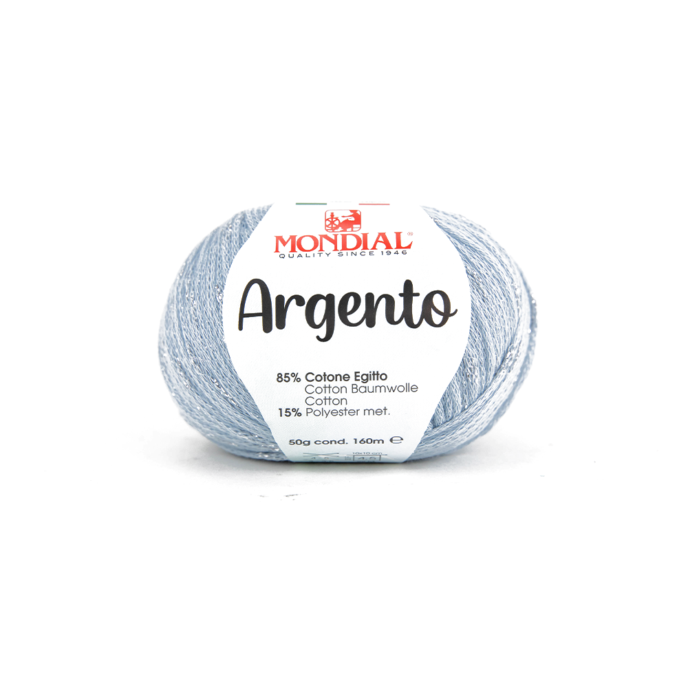 Argento Crochet & Knitting Yarn, 50g Egyptian Cotton Polyester Blend Yarn