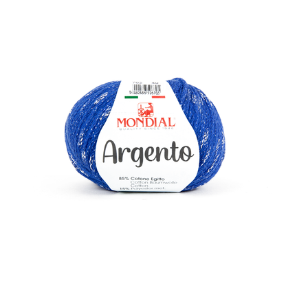 Argento Crochet & Knitting Yarn, 50g Egyptian Cotton Polyester Blend Yarn