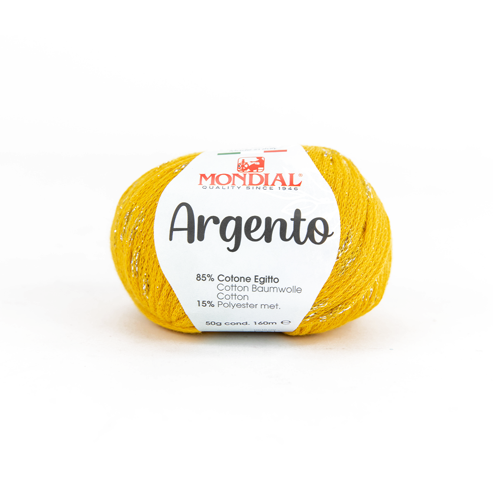 Argento Crochet & Knitting Yarn, 50g Egyptian Cotton Polyester Blend Yarn