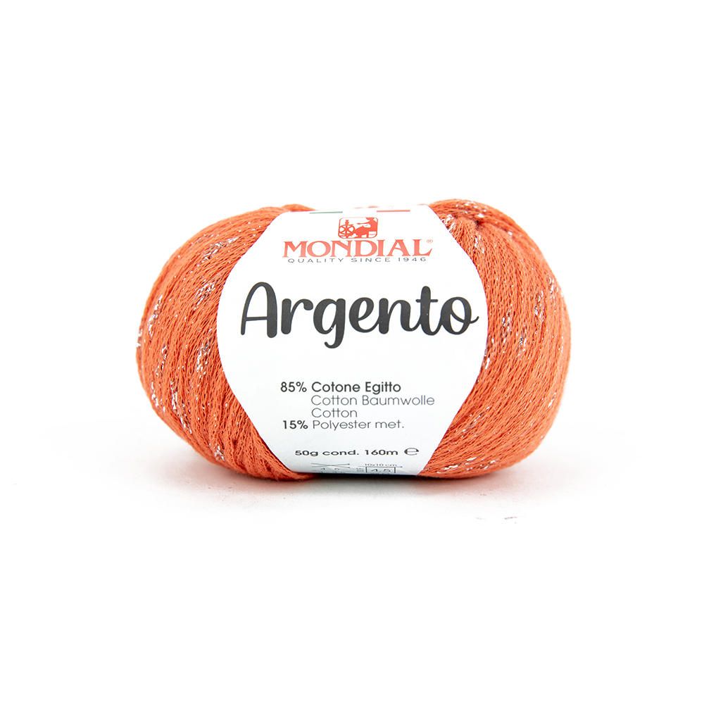 Argento Crochet & Knitting Yarn, 50g Egyptian Cotton Polyester Blend Yarn