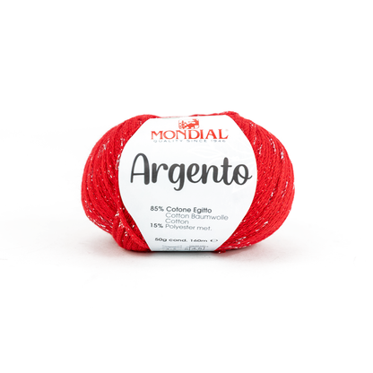 Argento Crochet & Knitting Yarn, 50g Egyptian Cotton Polyester Blend Yarn