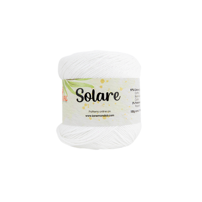 Solare Crochet & Knitting Yarn, 100g Egyptian Cotton Polyester Blend Yarn