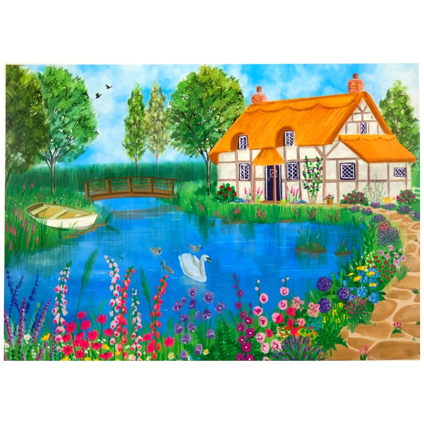 Cottage on the AU Sable River Jigsaw Puzzle, 1000-Piece