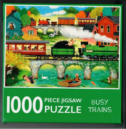 Busy Trains Jigsaw Puzzle, 1000-Piece