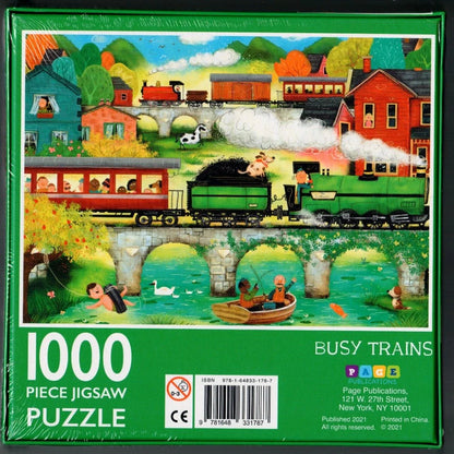 Busy Trains Jigsaw Puzzle, 1000-Piece