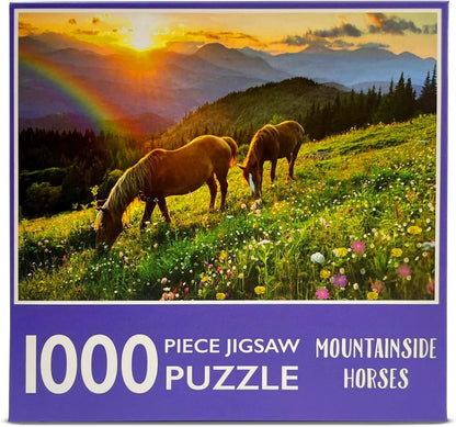 Mountainside Horses Jigsaw Puzzle, 1000-Piece