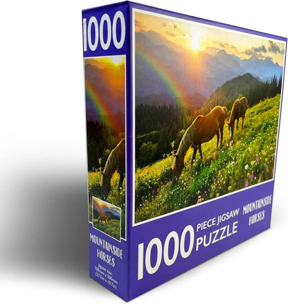 Mountainside Horses Jigsaw Puzzle, 1000-Piece