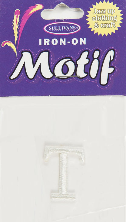 Iron On Motif Letter U, White - 20mm - Sullivans