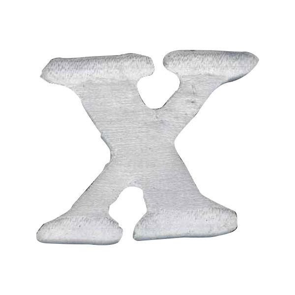 Iron On Motif Letter x, White - 20mm - Sullivans