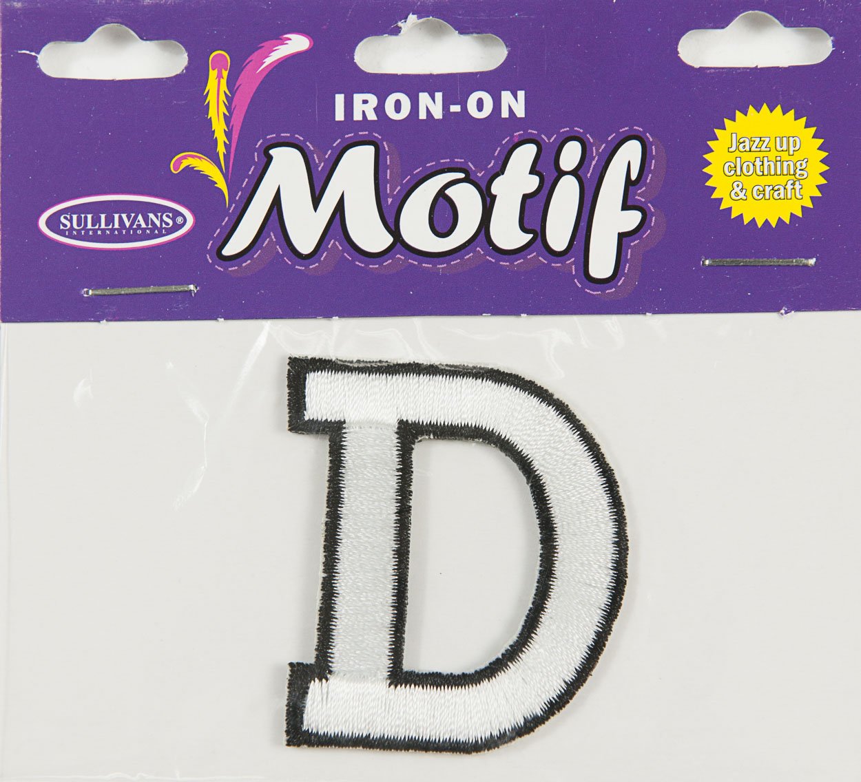 Iron On Motif Letter, White - 45mm - Sullivans