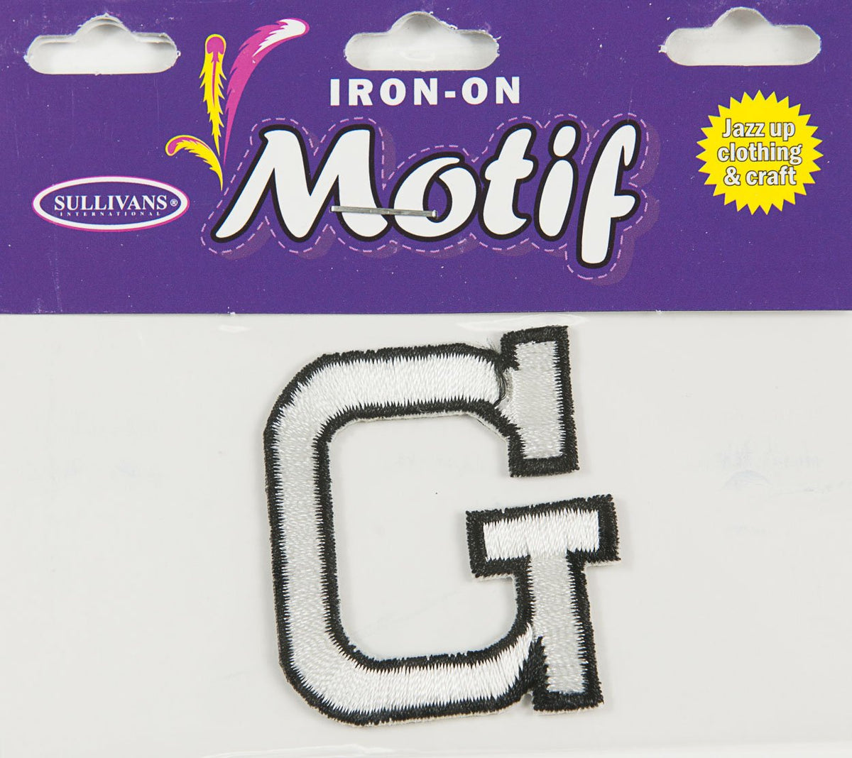 Iron On Motif Letter, White - 45mm - Sullivans