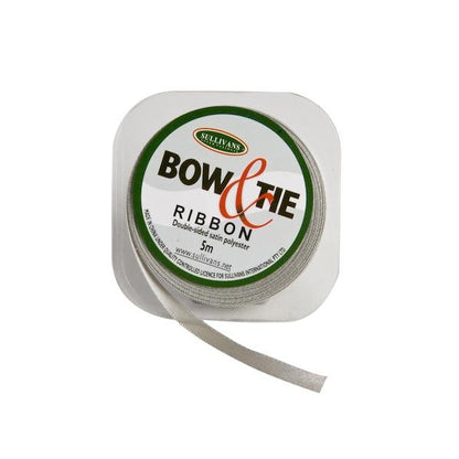 Satin Ribbon, White- 9mm x 5m