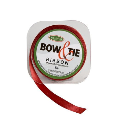 Satin Ribbon, White- 9mm x 5m