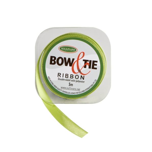 Satin Ribbon, White- 9mm x 5m