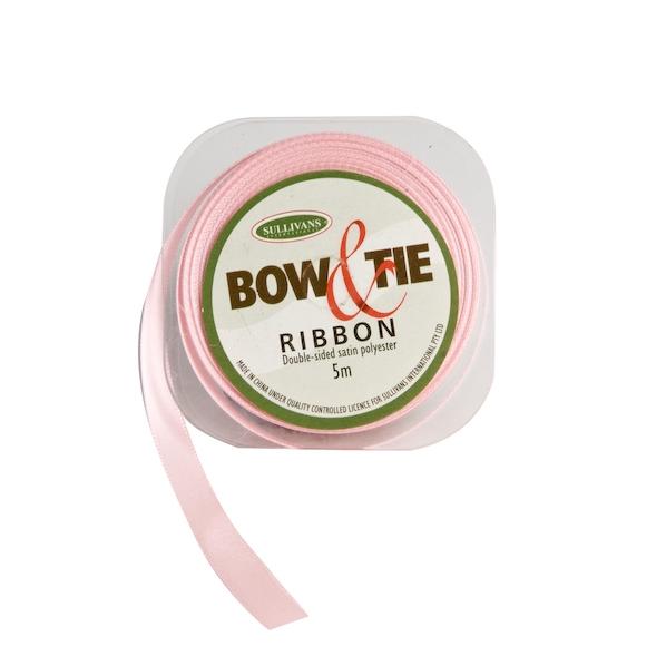 Satin Ribbon, White- 9mm x 5m