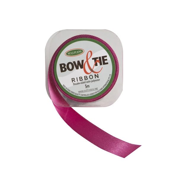 Satin Ribbon, White- 18mm x 5m