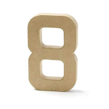 Paper Mache Number 8 - 8 inch